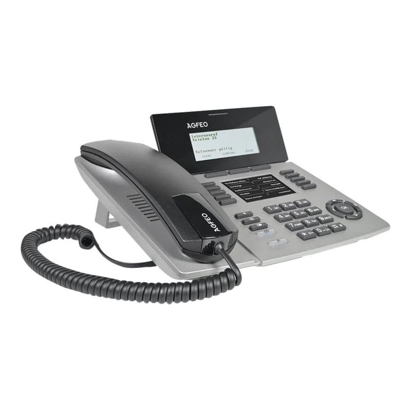 AGFEO Systemtelefon ST54 IP SENSORfon silber