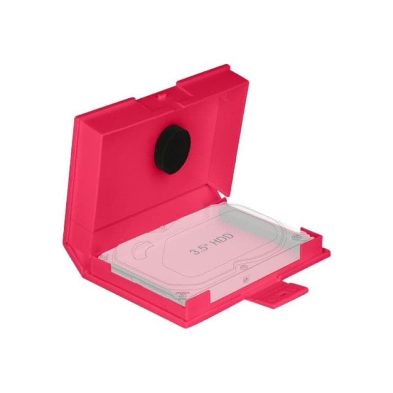 DELOCK Schutzbox für 3,5 Zoll HDD rot