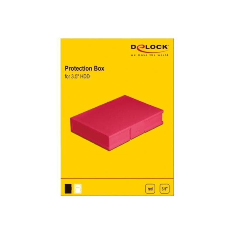 DELOCK Schutzbox für 3,5 Zoll HDD rot