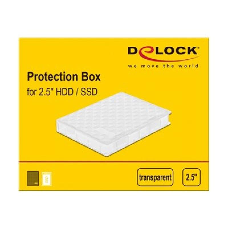DELOCK Schutzbox für 2,5 Zoll HDD / SSD transparent
