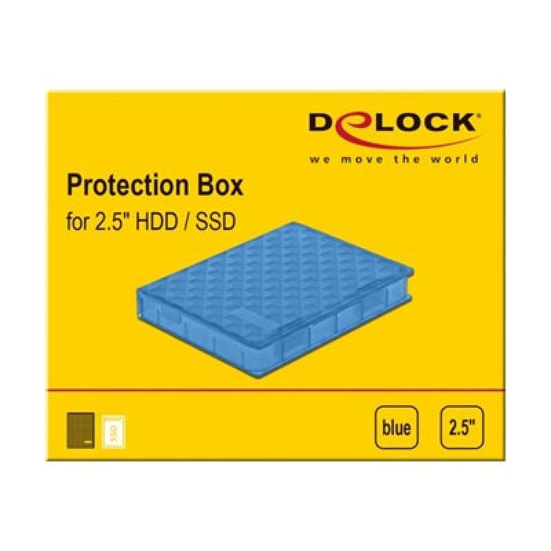 DELOCK Schutzbox für 2,5 Zoll HDD / SSD blau