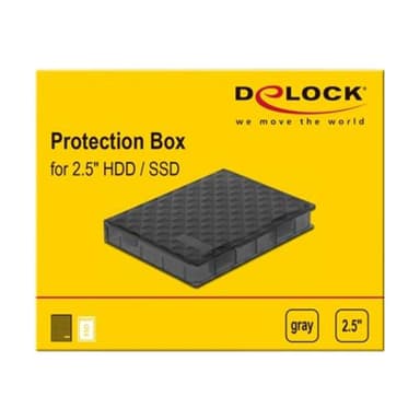 DELOCK Schutzbox für 2,5 Zoll HDD / SSD grau