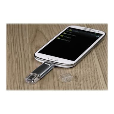 HAMA FlashPen ″Laeta Twin″ - USB-Flash-Laufwerk - 256 GB - USB 3.0 / micro USB - Schwarz