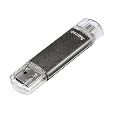 HAMA FlashPen ″Laeta Twin″ - USB-Flash-Laufwerk - 256 GB - USB 3.0 / micro USB - Schwarz