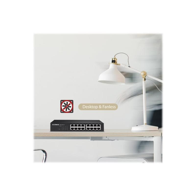 EDIMAX Gigabit Switch mit 16 Ports Für das Home Office, kleine Büros und Firmen