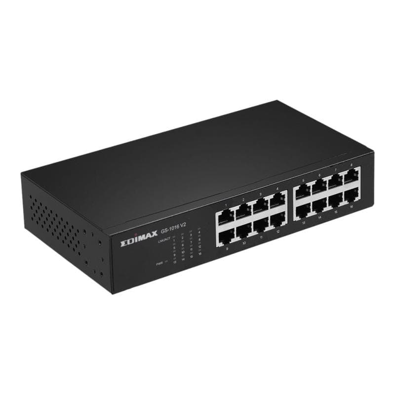 EDIMAX Gigabit Switch mit 16 Ports Für das Home Office, kleine Büros und Firmen