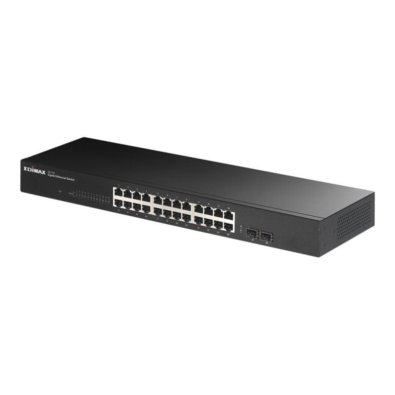 EDIMAX 26-Port Gigabit Switch mit 2 SFP-Ports Für das Home Office, kleine Büros und Firmen