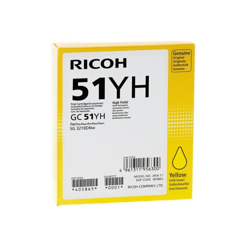 RICOH GC 51YH - Hohe Ergiebigkeit - Gelb - Original - Tintenpatrone - für Ricoh SG 3210DNw (405865)