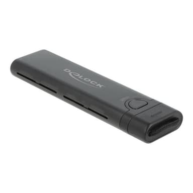 DELOCK Externes USB Type-C Combo Gehäuse für M.2 NVMe PCIe oder SATA SSD - werkzeugfrei
