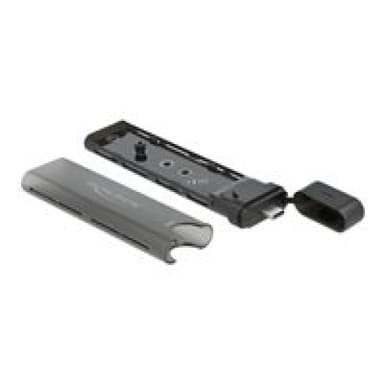 DELOCK Externes USB Type-C Combo Gehäuse für M.2 NVMe PCIe oder SATA SSD - werkzeugfrei