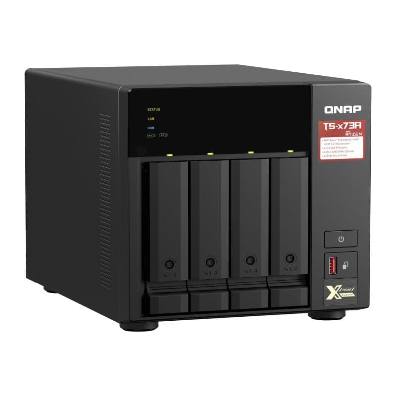 QNAP TS-473A - NAS-Server - 4 Schächte - SATA 6Gb/s - RAM 8 GB - 2.5 Gigabit Ethernet