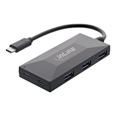 INLINE USB 3.2 Gen.1 OTG Hub, USB Typ-C zu 2 Port Typ-C und 3 Port Typ-A, ohne Net