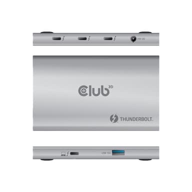 CLUB3D Thunderbolt4 5-in-1 HUB > 3xThunderbolt/1xUSB Bu/Bu retail