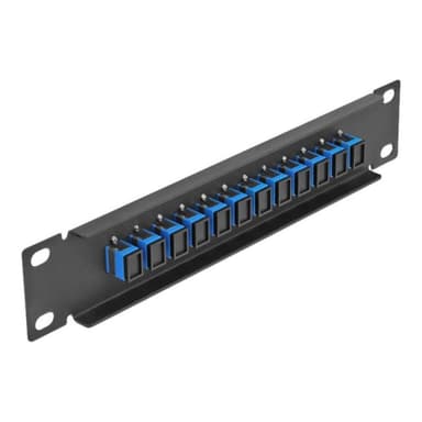 DELOCK 10? LWL Patchpanel 12 Port SC Simplex blau 1 HE schwarz