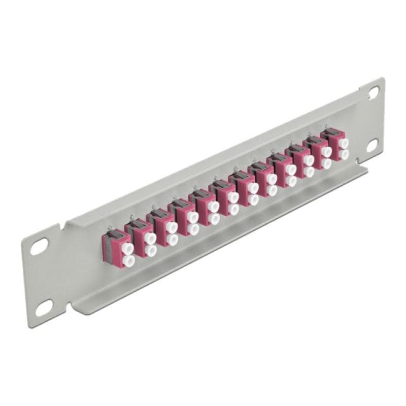 DELOCK 10? LWL Patchpanel 12 Port LC Duplex violett 1 HE grau