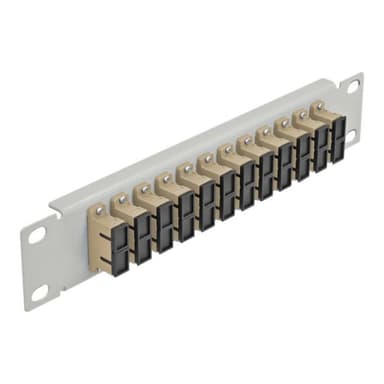 DELOCK 10? LWL Patchpanel 12 Port SC Duplex beige 1 HE grau
