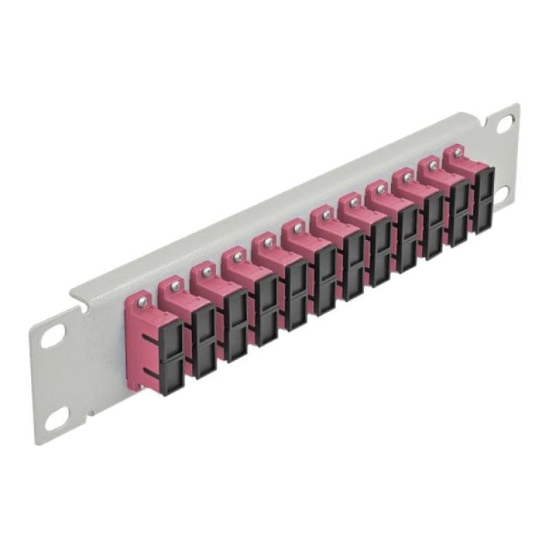 DELOCK 10? LWL Patchpanel 12 Port SC Duplex violett 1 HE grau