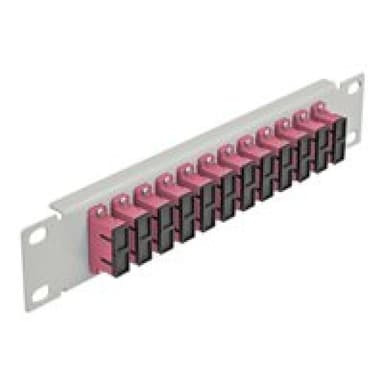 DELOCK 10? LWL Patchpanel 12 Port SC Duplex violett 1 HE grau