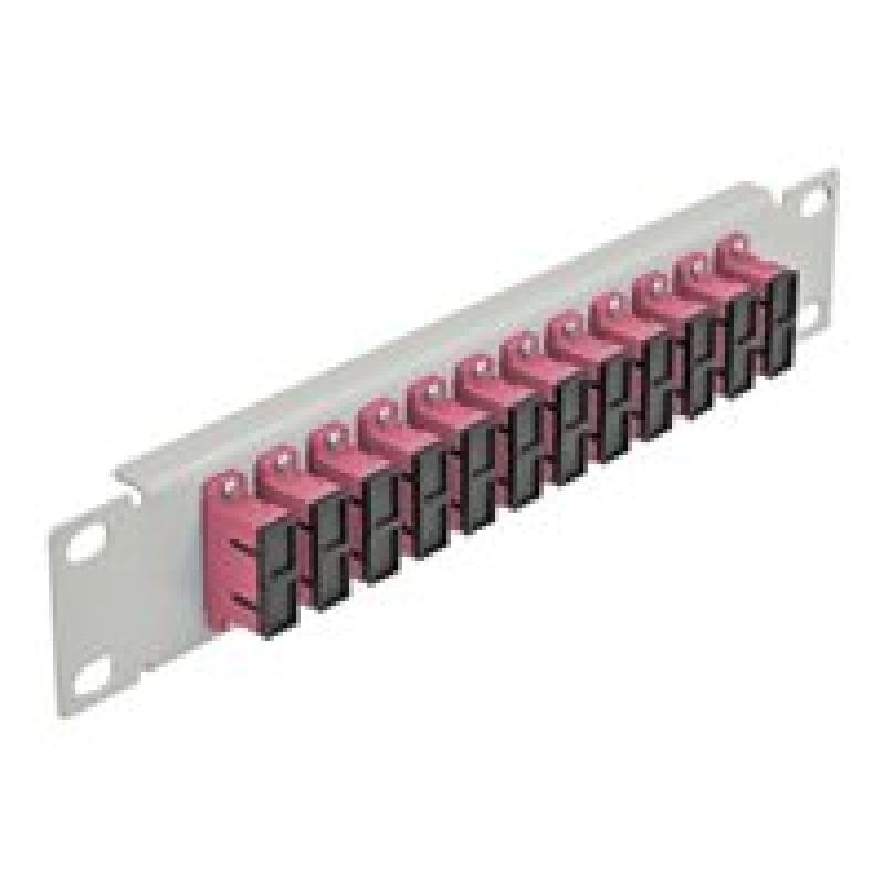 DELOCK 10? LWL Patchpanel 12 Port SC Duplex violett 1 HE grau