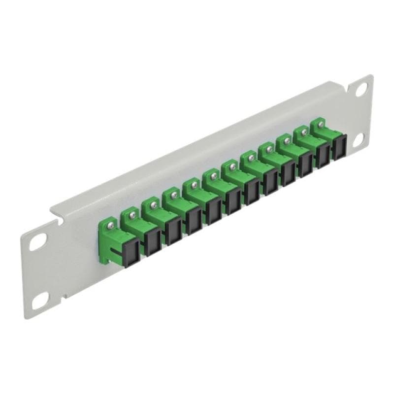 DELOCK 10? LWL Patchpanel 12 Port SC Simplex grün 1 HE grau