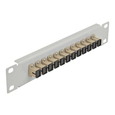 DELOCK 10? LWL Patchpanel 12 Port SC Simplex beige 1 HE grau