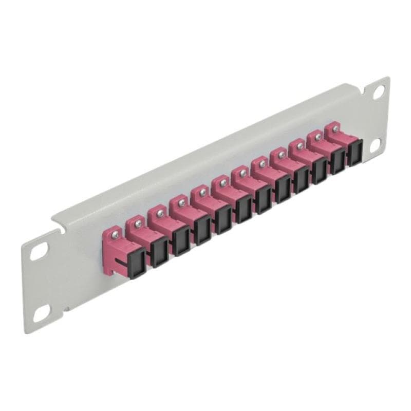 DELOCK 10? LWL Patchpanel 12 Port SC Simplex violett 1 HE grau