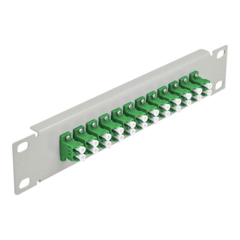 DELOCK 10? LWL Patchpanel 12 Port LC Duplex grün 1 HE grau