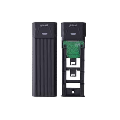 INLINE USB3.2 Gen 2 Type C to M.2 SSD (PCIe NVMe& SATAIII) Enclosure TOOL FREE
