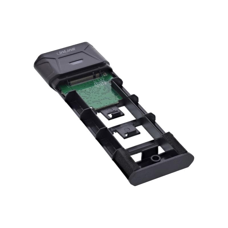 INLINE USB3.2 Gen 2 Type C to M.2 SSD (PCIe NVMe& SATAIII) Enclosure TOOL FREE