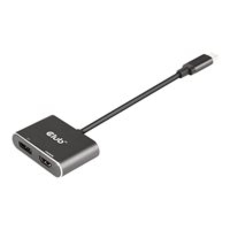 CLUB3D USB-Hub USB 3.2 Typ C > DP/HDMI 4K60Hz St/Bu retail