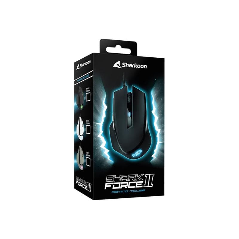 SHARKOON Maus Shark Force II Optisch 6 Tasten 4.200 DPI schw