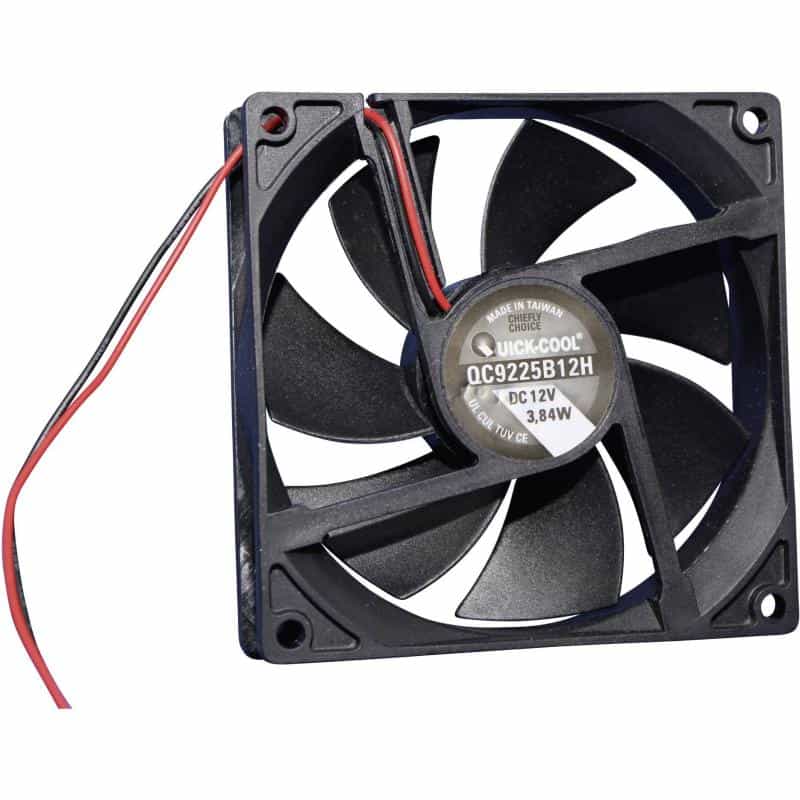QUICK-COOL QuickCool QC9225B12H Axiallüfter 12 V/DC 100.24 m³/h (L x B x H) 92 x 92 x 25 mm QUICK-COOL QuickCool QC9225B12H Axiallüfter 12 V/DC 100.24 m³/h (L x B x H) 92 x 92 x 25 mm