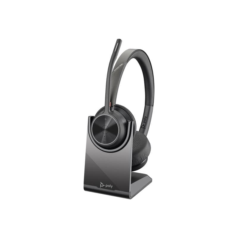 POLY BT Headset Voyager 4320 UC Stereo USB-C mit Stand