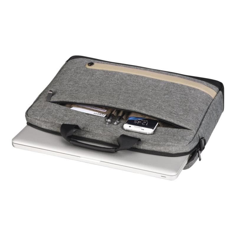 HAMA Laptoptasche Terra Kunstfaser grau