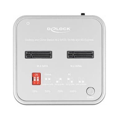 DELOCK Dockingstation M.2 NVMe SSD + M.2 SATA SSD SD Express