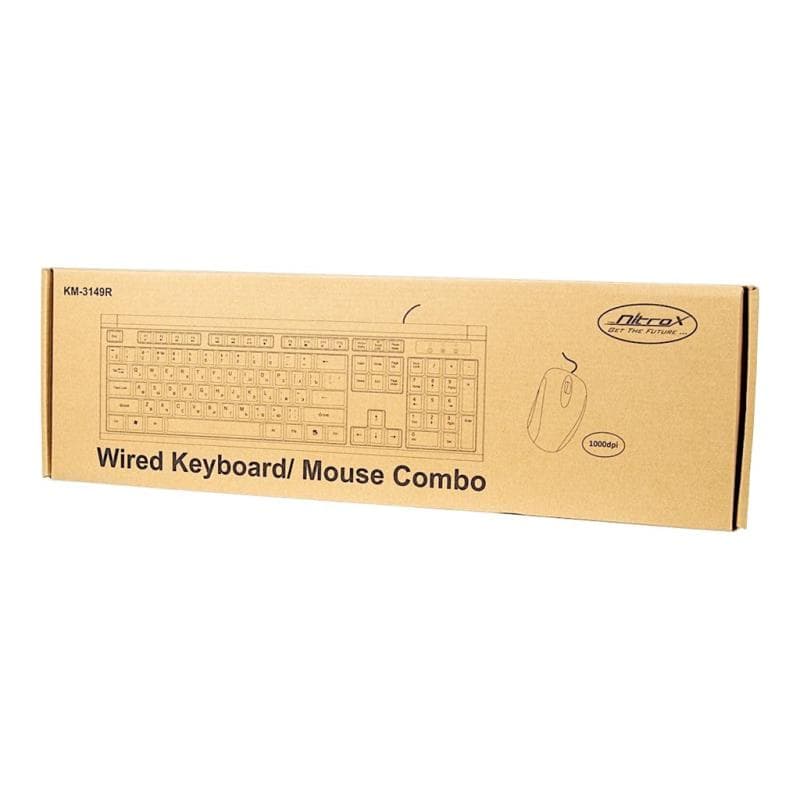 INTERTECH Inter-Tech Tas KM-3149R Tastatur+Maus QWERTY dt/kyril. schw. retail