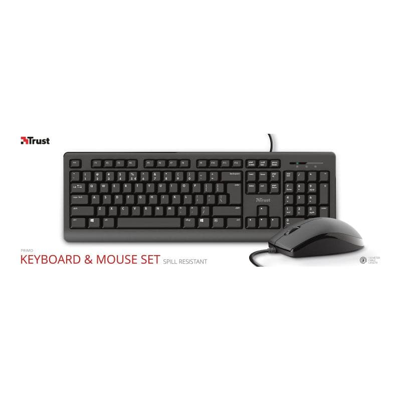 TRUST PRIMO TASTATUR AND MAUS SET DE