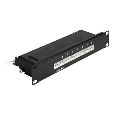 DELOCK 10? Patchpanel 8 Port Cat.6A 1 HE schwarz