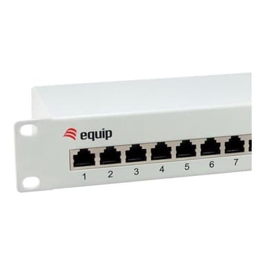 EQUIP Patchpanel 12x RJ45 Cat6 10″ 1HE
