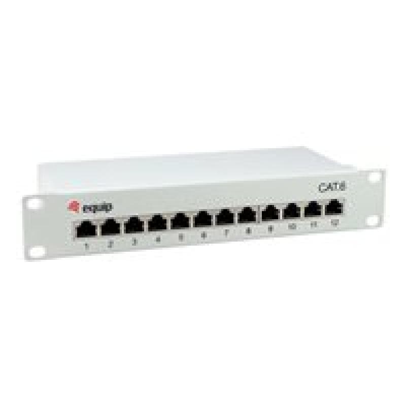 EQUIP Patchpanel 12x RJ45 Cat6 10″ 1HE