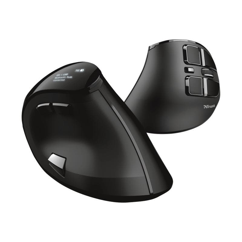 TRUST VOXX Funk, Bluetooth® Maus Optisch Ergonomisch, Abnehmbares Kabel, Integriertes Scrollr