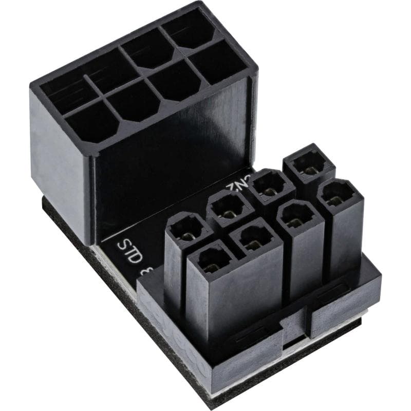 INLINE Netzteil - 8-poliger PCIe Power (M) bis 8-poliger PCIe Power (W) gewinkelt