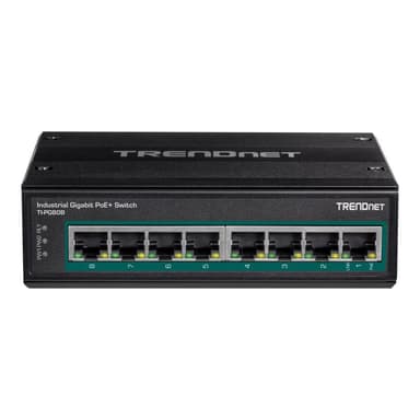 TRENDNET 8-Port Indus. Gigabit PoE+ DIN-Rail Switch (24-56V)