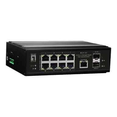 LEVELONE Switch 10 Port Gigabit PoE DIN-Rail