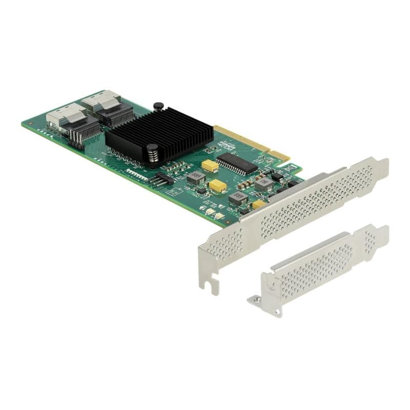 DELOCK 8 Port SATA PCI Express x8 Karte mit Anschlusskabel