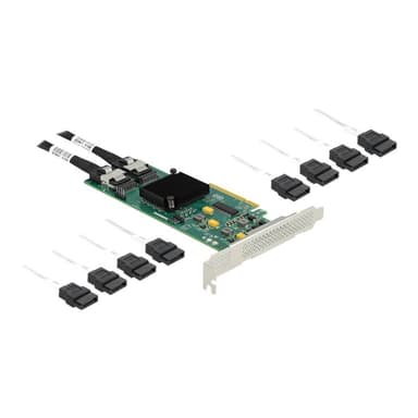 DELOCK 8 Port SATA PCI Express x8 Karte mit Anschlusskabel