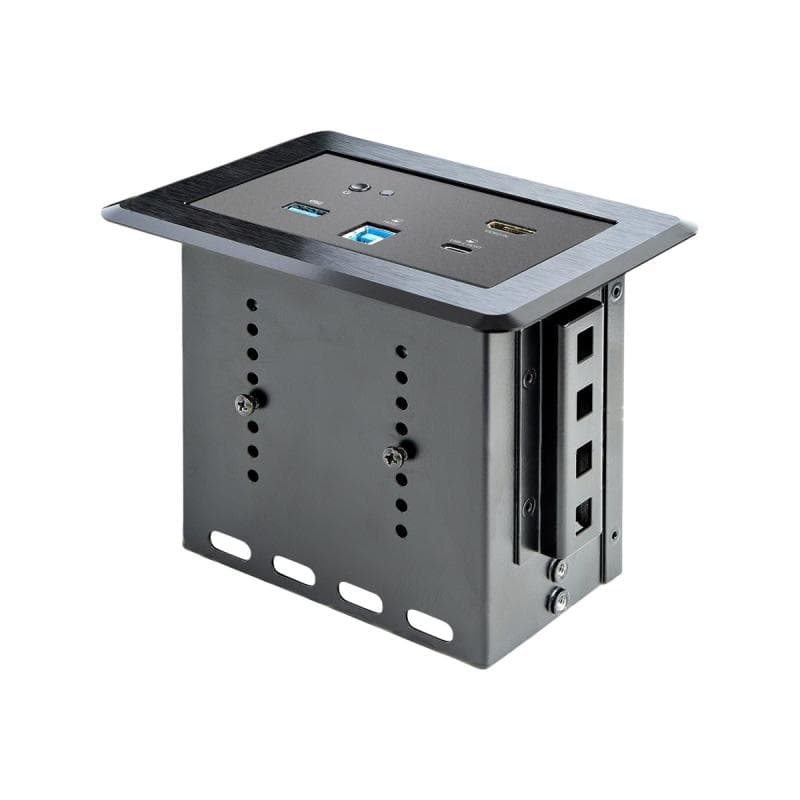 STARTECH.COM Konferenztisch-Konnektivitätsbox mit Laptop-Docking - 4K HDMI - USB-C / USB-A PD - Konf