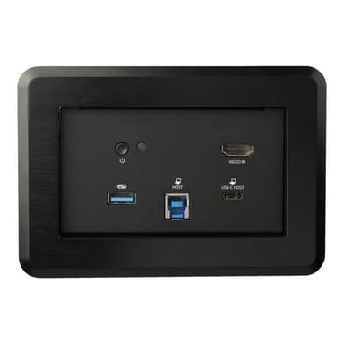 STARTECH.COM Konferenztisch-Konnektivitätsbox mit Laptop-Docking - 4K HDMI - USB-C / USB-A PD - Konf