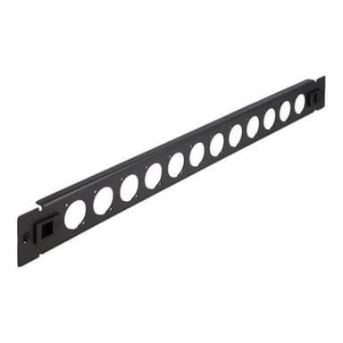DELOCK 19″ D-Typ Patchpanel 12 Port werkzeugfrei schwarz