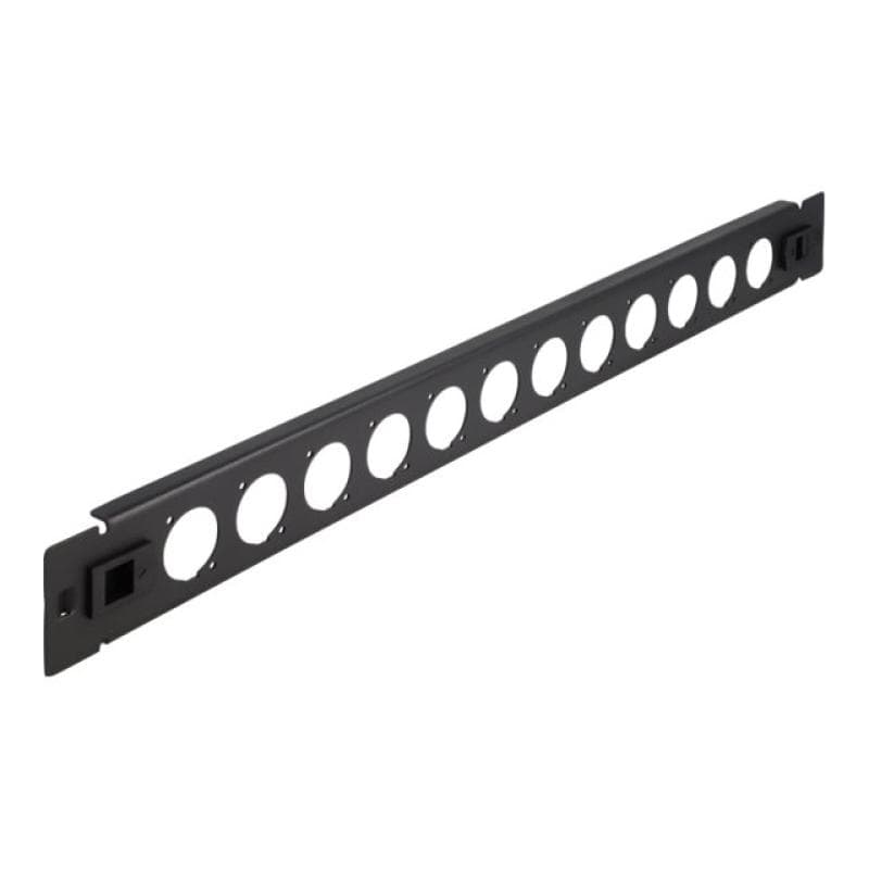 DELOCK 19″ D-Typ Patchpanel 12 Port werkzeugfrei schwarz
